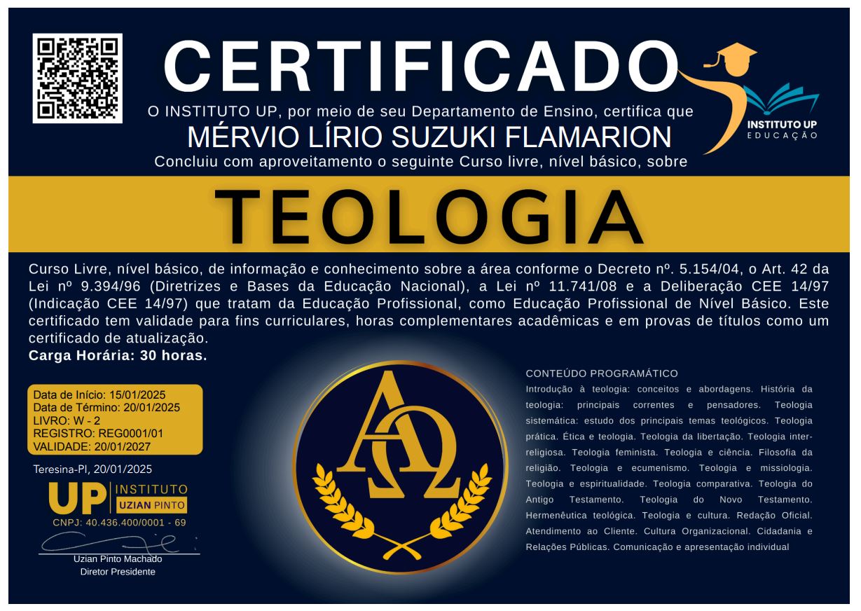CERTIFICADO TEOLOGIA