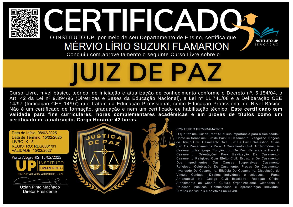 certifica juiz de paz